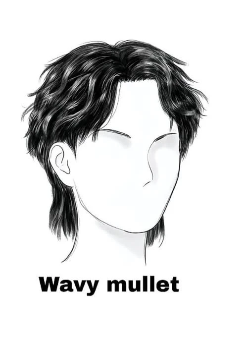 modern mullet fade wavy hair