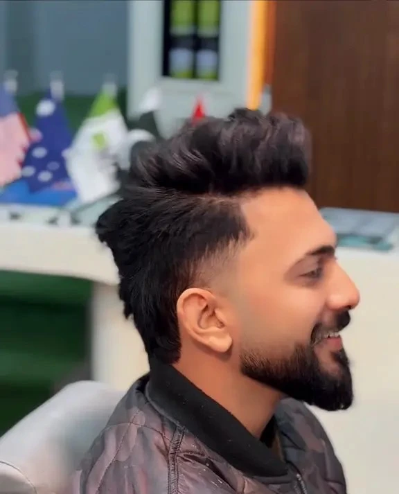 Mullet Fade with Facial Hair